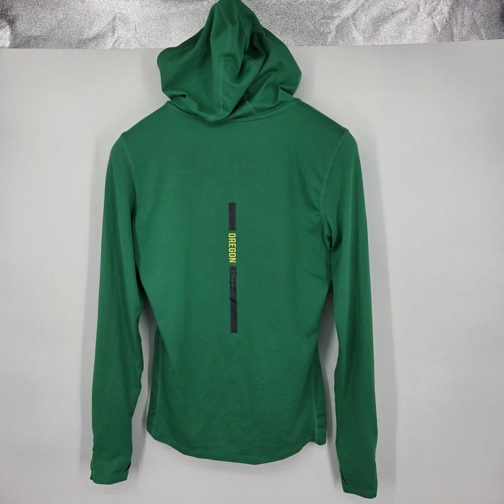 Oregon Ducks Long Sleeve Hooded Shirt Womens Size Medium Green Colosseum